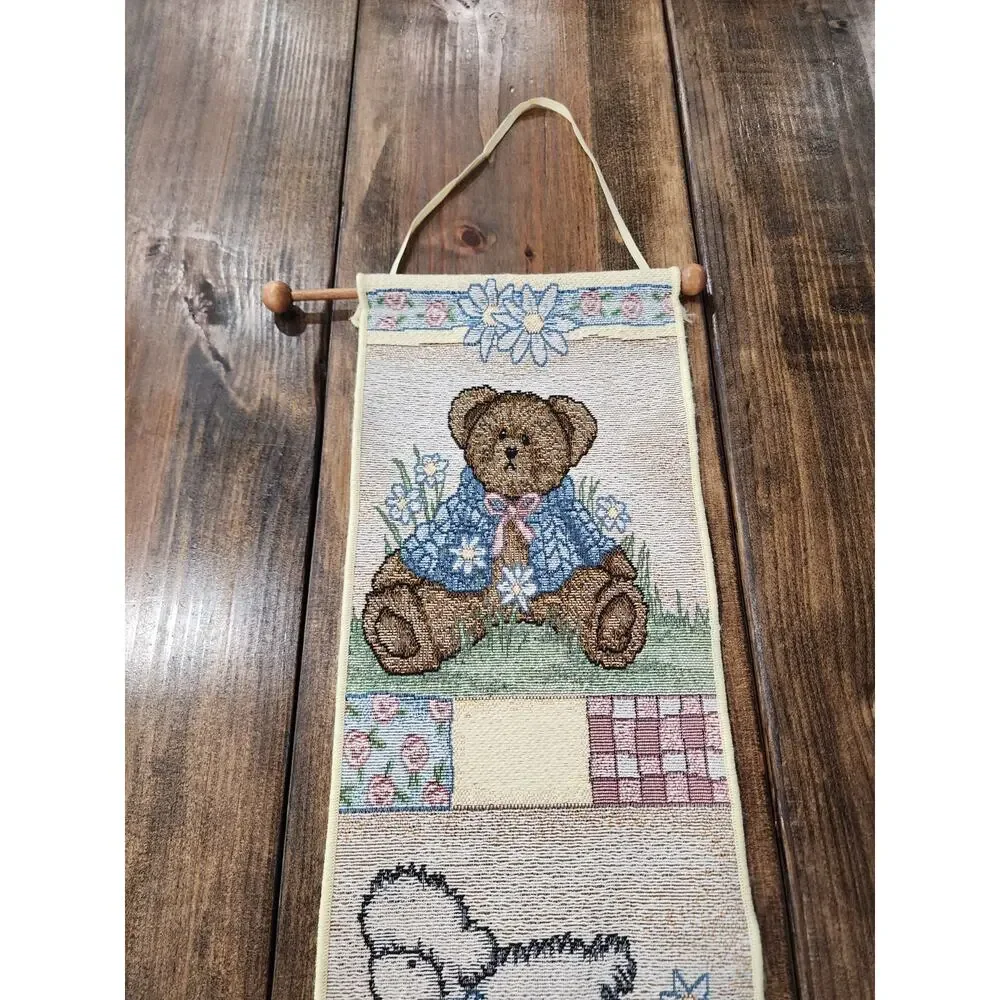 Boyds Bears Daisy Fields Lamb Butterfly Nursery Tapestry Wall Hanging Bellpull